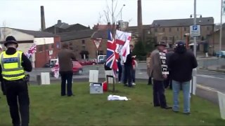Confrontation at Burnley Flash Demo