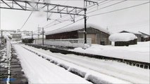 【大雪の新潟県】E233系 配給列車 EF64が牽引【警笛入】 Heavy snow&Rail transport