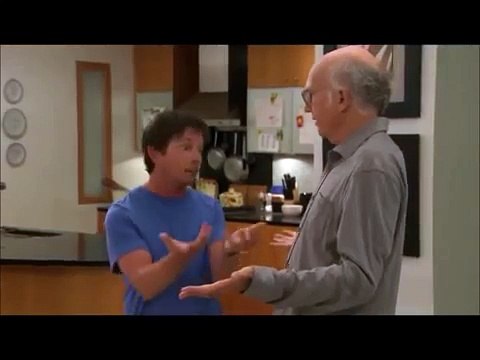 Larry talks to Michael J. Fox about his Parkinson's, his fascination with Hitler's mustache, and is rewarded with an exploding soft drink bottle.