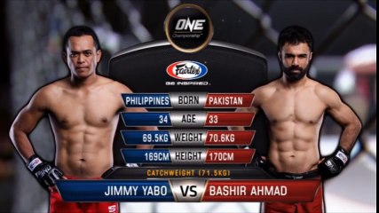 ONE Championship, Jimmy Yabo vs. Bashir Ahmad, (ONE FC 39), Tribe of Warriors, 20 Feb 2016