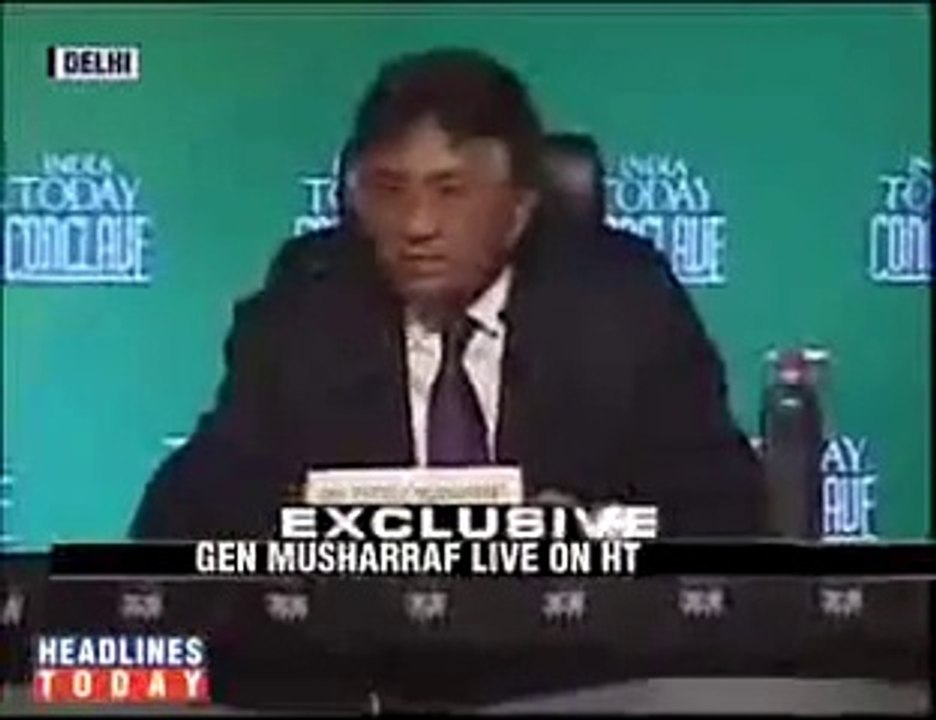 Musharraf Speaks About Indian Terrorism on Indian Channel