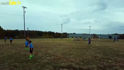 cerf envahit le terrain de foot,