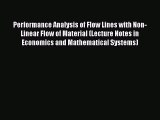 [PDF] Performance Analysis of Flow Lines with Non-Linear Flow of Material (Lecture Notes in