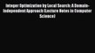 [PDF] Integer Optimization by Local Search: A Domain-Independent Approach (Lecture Notes in