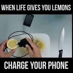 Charge your cell phone with Lemon