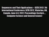 Read Sequences and Their Applications -- SETA 2012: 7th International Conference SETA 2012