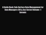 Read A Guide Book: Sub-Surface Data Management for Data Managers (Oil & Gas Sector) Volume