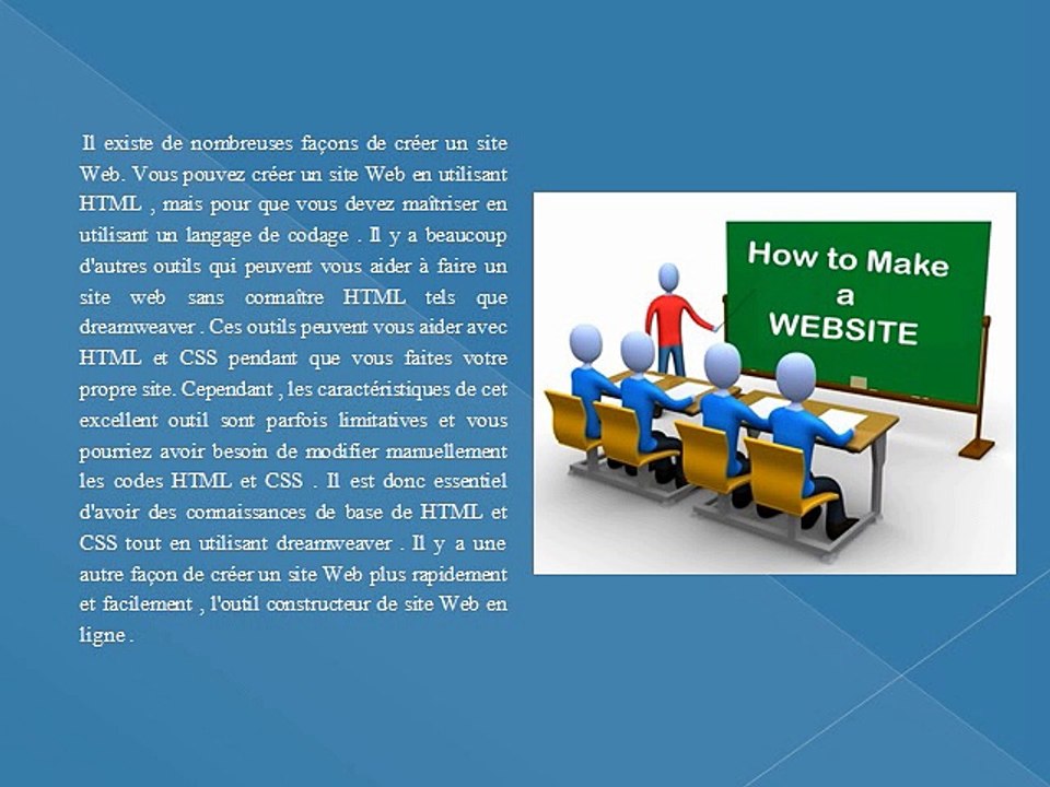 Étapes pour créer un site Web avec Web Builder