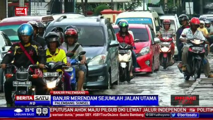 Download Video: Banjir Merendam Jalan Protokol Palembang