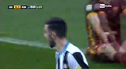 Bruno Fernandes Goal Udinese 1 - 2 AS Roma Serie A 13-3-2016
