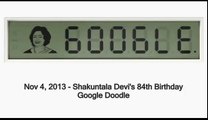 Shakuntala Devi Google Doodle