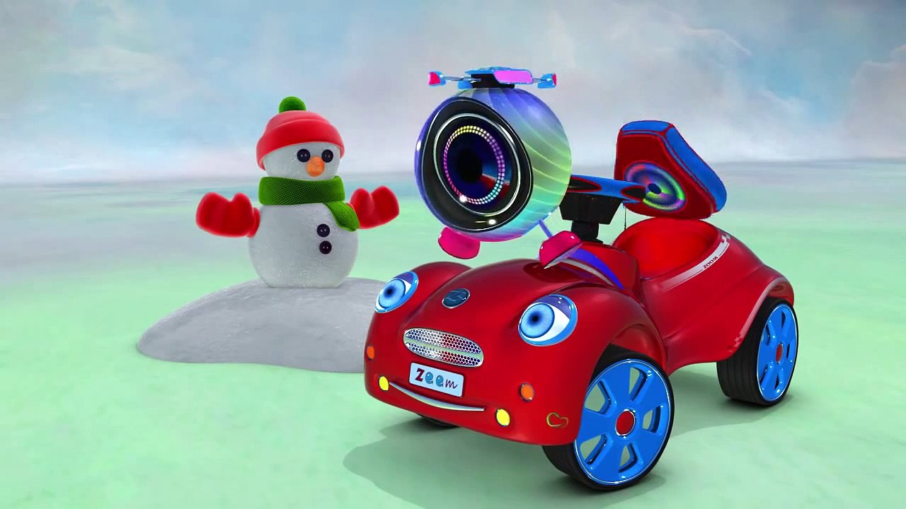 Kids Cartoons in 3D animation: Mister Car & Snowman {汽车雪人}