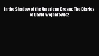 PDF In the Shadow of the American Dream: The Diaries of David Wojnarowicz  Read Online