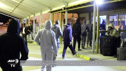 اعادة 172 مهاجرا نيجيريا من ليبيا الى بلادهم