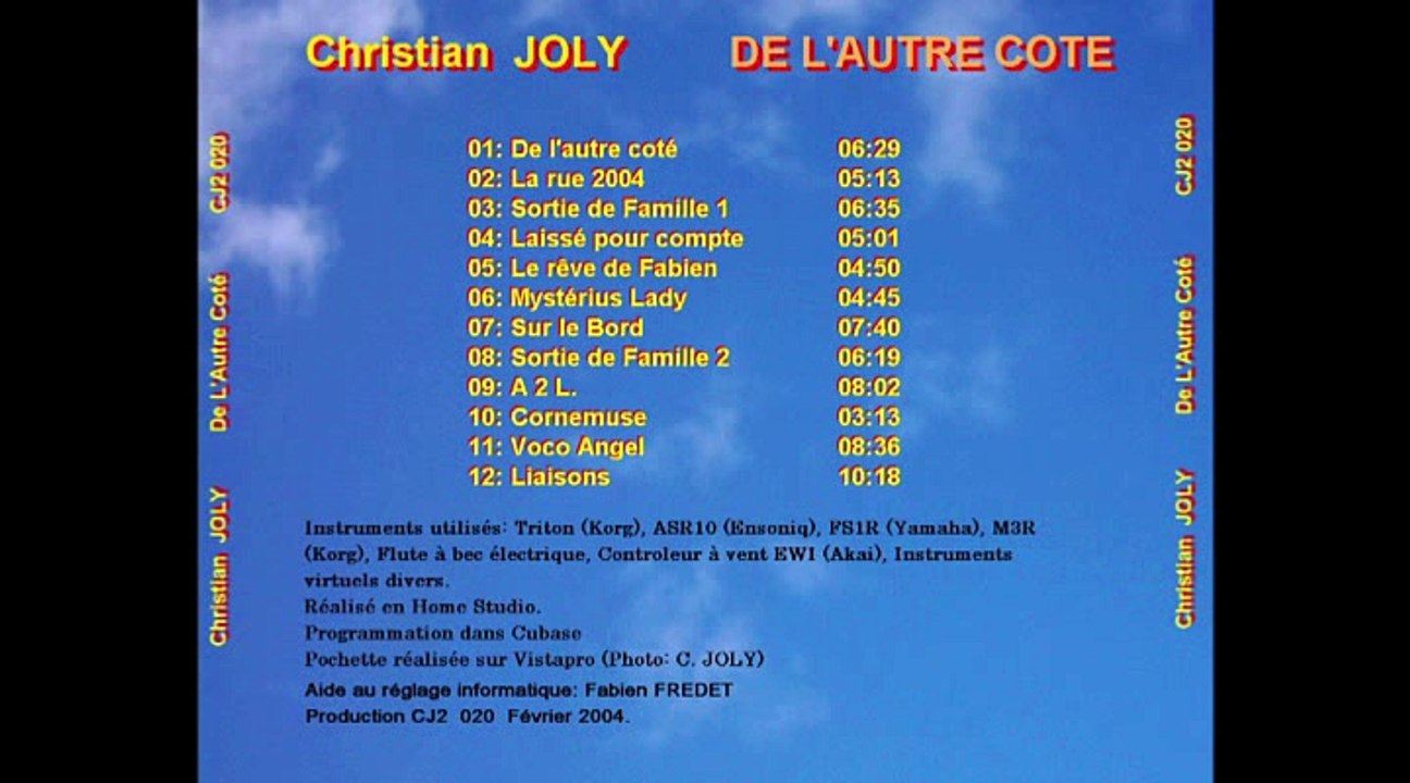 Christian Joly A2L cd De l autre coté 2004