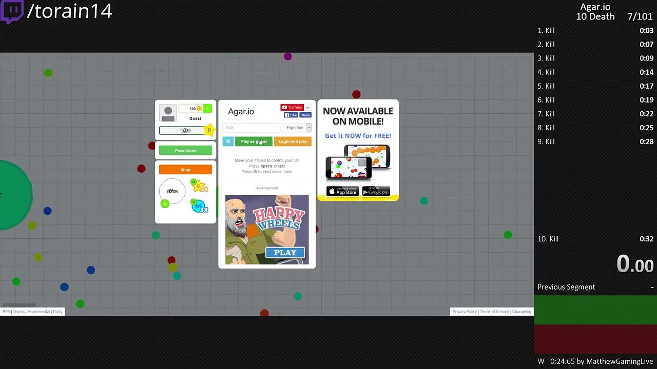 [Agar.io] 10 Death: 0:28.55