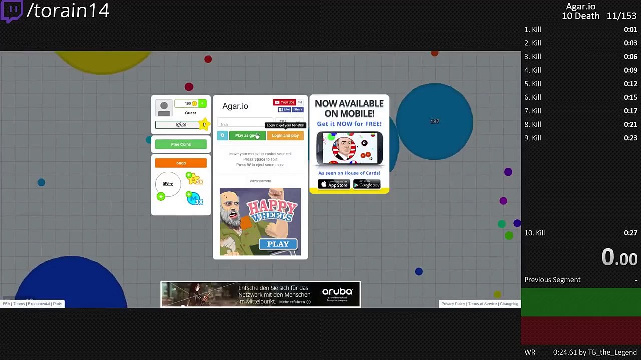 [Agar.io] 10 Death: 0:26.81