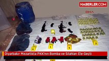 Diyarbakır Mezarlıkta PKK'nın Bomba ve Silahları Ele Geçti