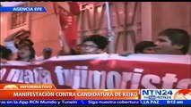 Cientos de personas marchan en Perú contra candidatura presidencial de Keiko Fujimori