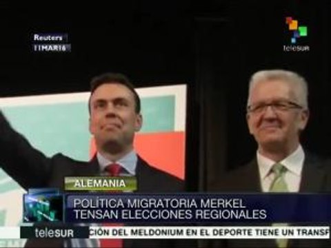 Política migratoria de Merkel tensa elecciones regionales en Alemania