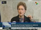 Pdta. Rousseff condena solicitud de prisión preventiva contra Lula