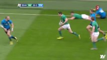 Irlande - Italie : L'action géniale de 80m des Irlandais pour l'essai de Heaslip !