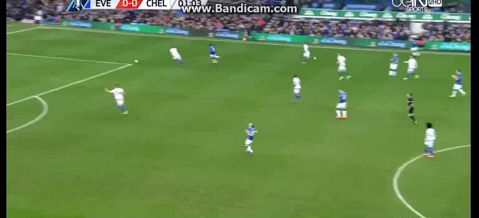 Chelsea 1st BIG Chance To Score | Everton vs Chelsea 12-03-2016
