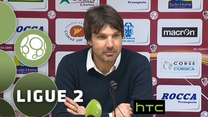 Conférence de presse AC Ajaccio - Paris FC (0-0) : Olivier PANTALONI (ACA) - Jean-Luc VASSEUR (PFC) - 2015/2016