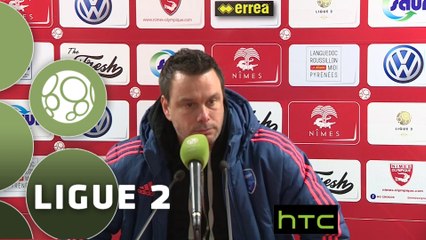 Conférence de presse Nîmes Olympique - FBBP 01 (1-1) : Bernard BLAQUART (NIMES) - Hervé DELLA MAGGIORE (BBP) - 2015/2016