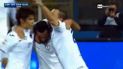Fabio Quagliarella Goal Empoli 0 - 1 Sampdoria Serie A 12-3-2016