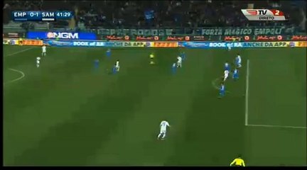 Goal Fabio Quagliarella - Empoli 0-1 Sampdoria (12.03.2016) Turkey - Serie A