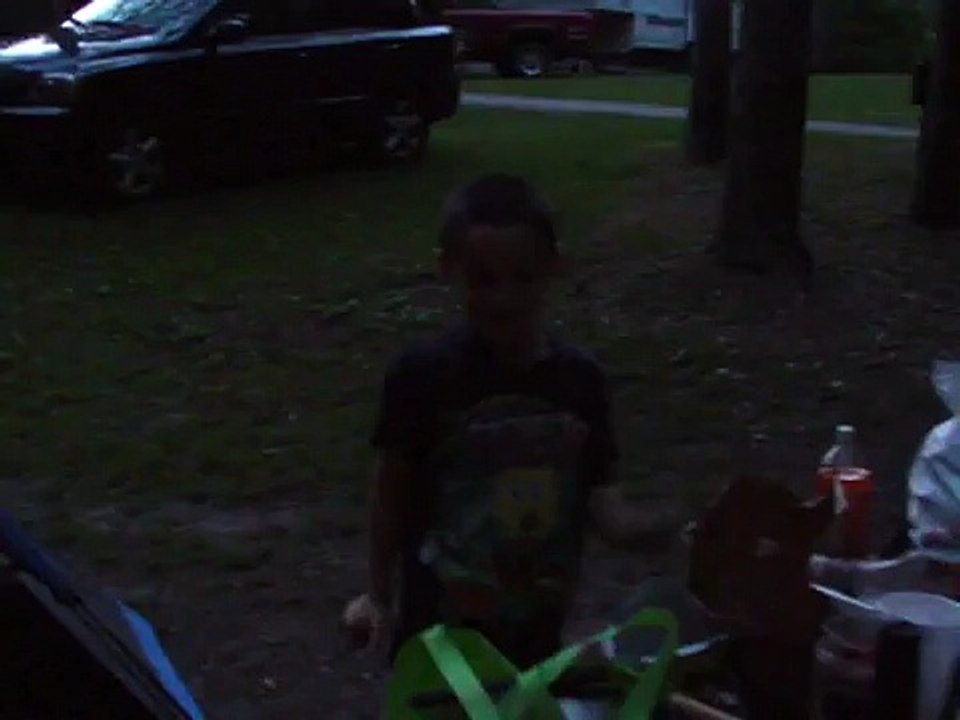 camping at green lakes blowing up the air mattress dance