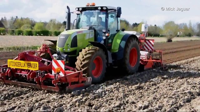 Loonwerk Deruyttere Claas Arion 640 wortelen zaaien