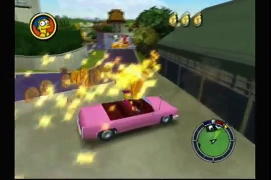 The Simpsons: Hit and Run Playthrough Part 64 - Card collecting and Itchy & scratchy cartoon