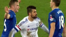 Diego Costa Red Card Everton vs Chelsea 2016