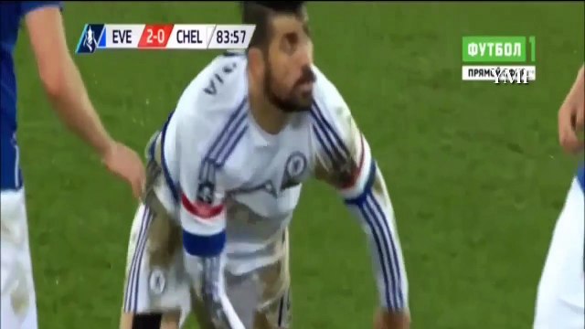 Diego Costa Fight Bites Gareth Barry and Get Red Card 12.03.2016