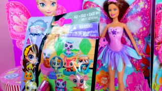 Queen Elsas 2 Barbie Fairy Friends & Shopkins, Littlest Pet Shop Surprise Blind Bag Unbox