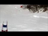 片足スキー　one leg ski