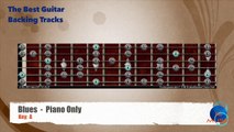 Slow Blues in A Piano only - Guitar Backing Track with scale map _ Chart
