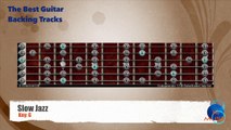 Slow Jazz in G Guitar Backing Track with guitar scale map
