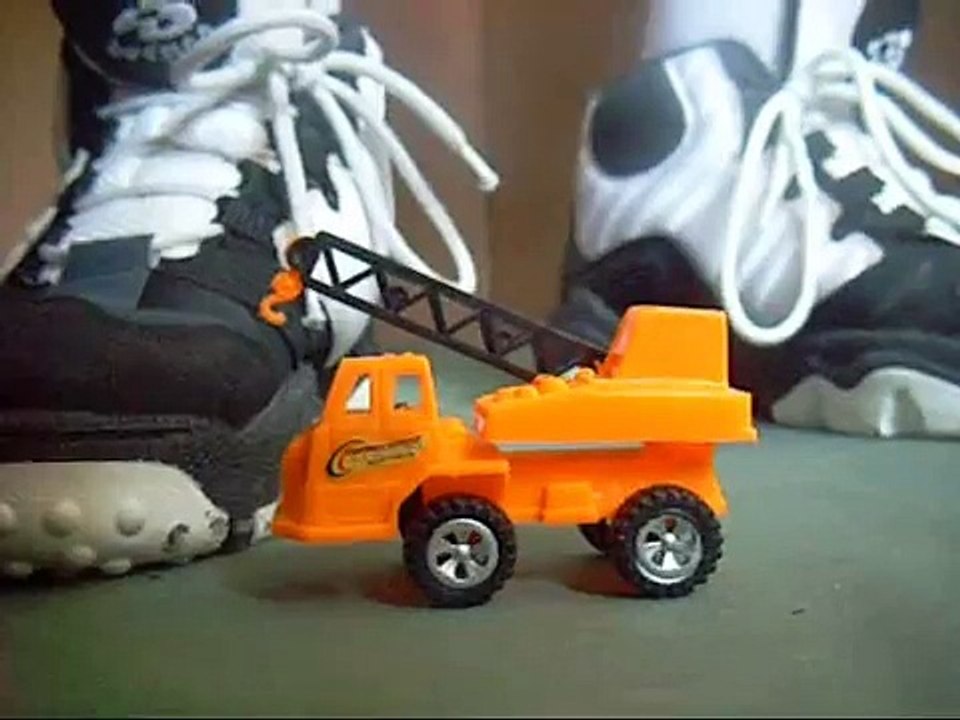 Basket boots crush truck