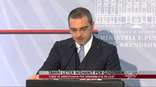Tahiri letër Nishanit për gjyqtarin - News, Lajme - Vizion Plus