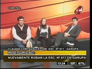 Robo en al Escuela 817 de Garupá