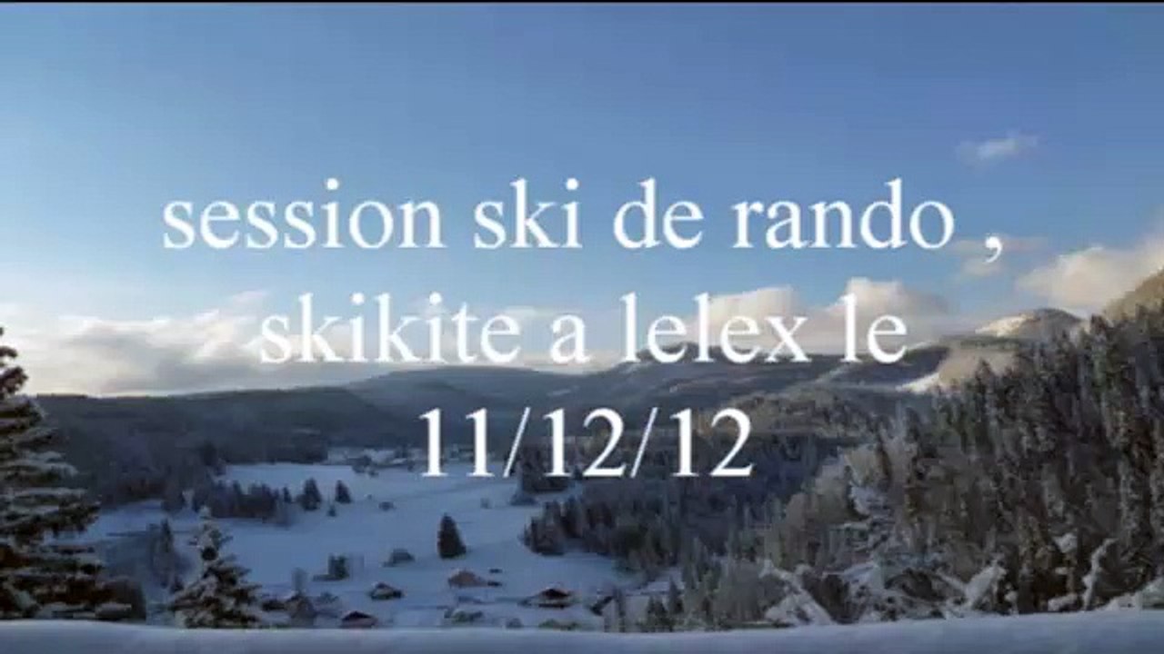 2011.12.12 Week-end initiation de Sab au ski de rando et kite a lelex