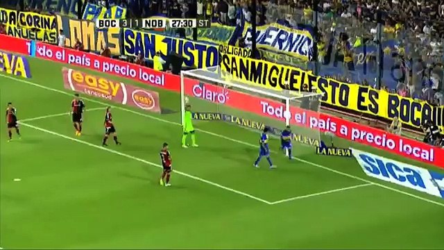 Gol de Palacios. Boca 4 - Newells 1. Fecha 4. Primera División 2016.
