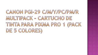 Canon PGI-29 C/M/Y/PC/PM/R Multipack - Cartucho de tinta para Pixma Pro 1 (pack de 5 colores)