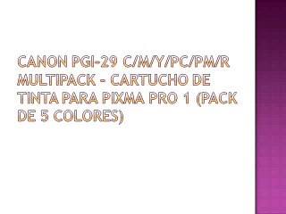 Canon PGI-29 C/M/Y/PC/PM/R Multipack - Cartucho de tinta para Pixma Pro 1 (pack de 5 colores)