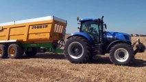 Graan oogst en transport met New Holland TC CR,T8 Joskin en Horsch Trekkerweb