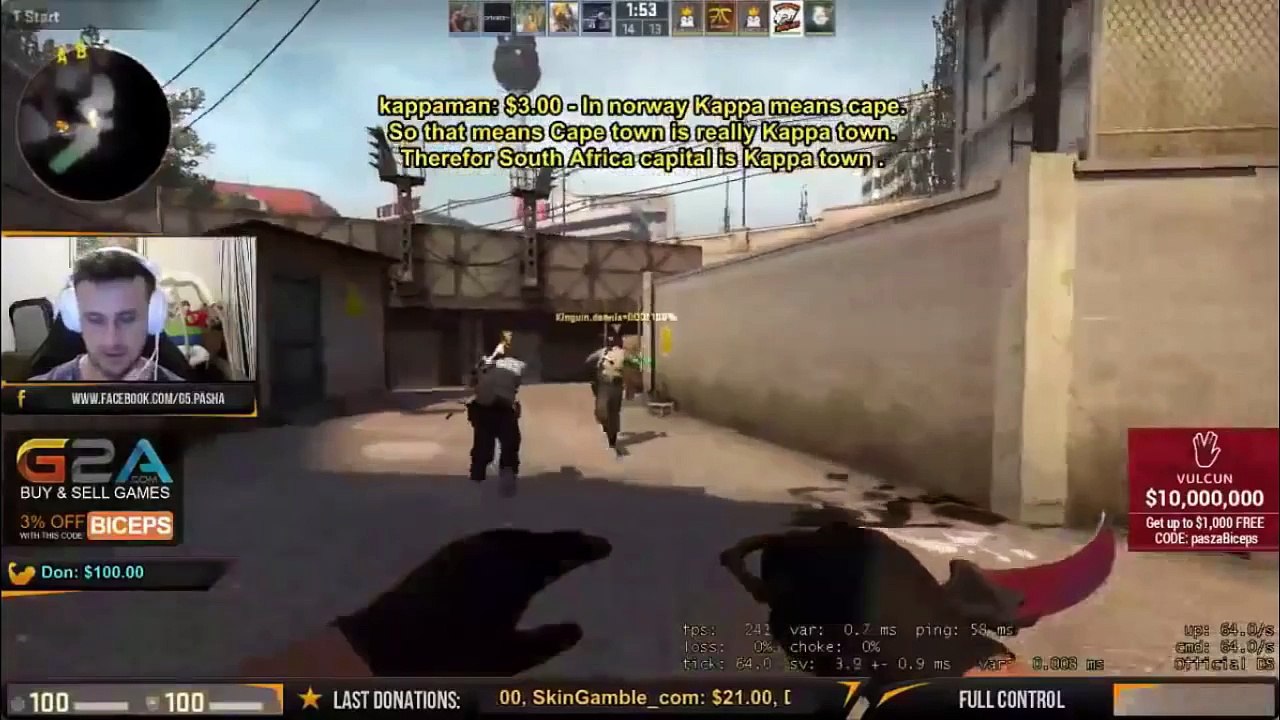 Olofmeister Hits Crazy Wallbang On Pashas Stream