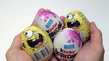 Surprise Eggs Unboxing - Kinder Surprise Eggs and SpongeBob Surprise Eggs - Surprise Toys